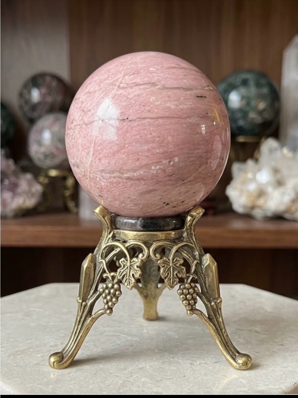 Pink Rhodonite Sphere